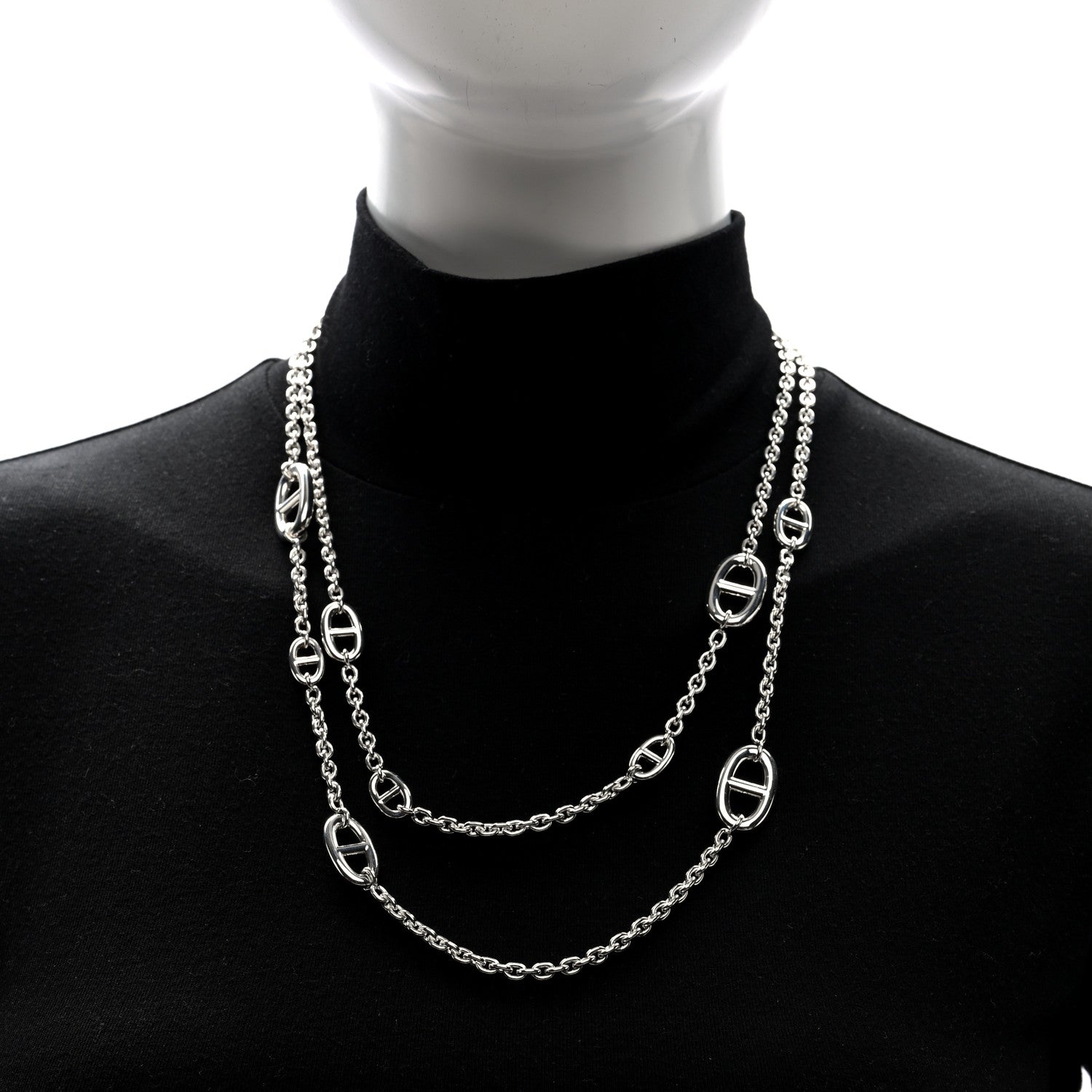 Hermes Sterling Silver Farandole Necklace 120 2 of 5