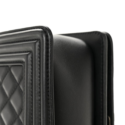 Chanel Lambskin Quilted Small Boy Flap Black 12 of 15