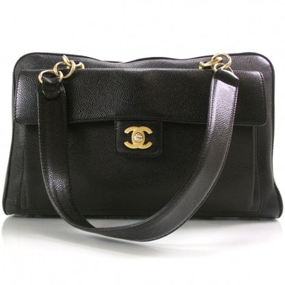 Chanel Caviar Chain Satchel Black 1 of 12