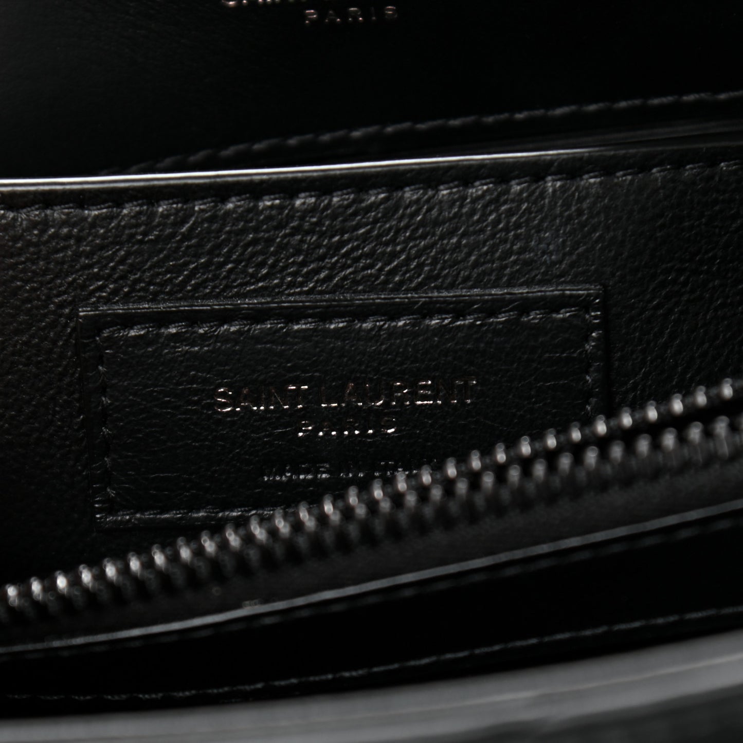 Calfskin Y Quilted Monogram Small Loulou Chain Satchel Black