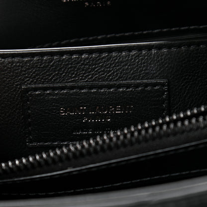 Saint Laurent Calfskin Y Quilted Monogram Small Loulou Chain Satchel Black 6 of 9