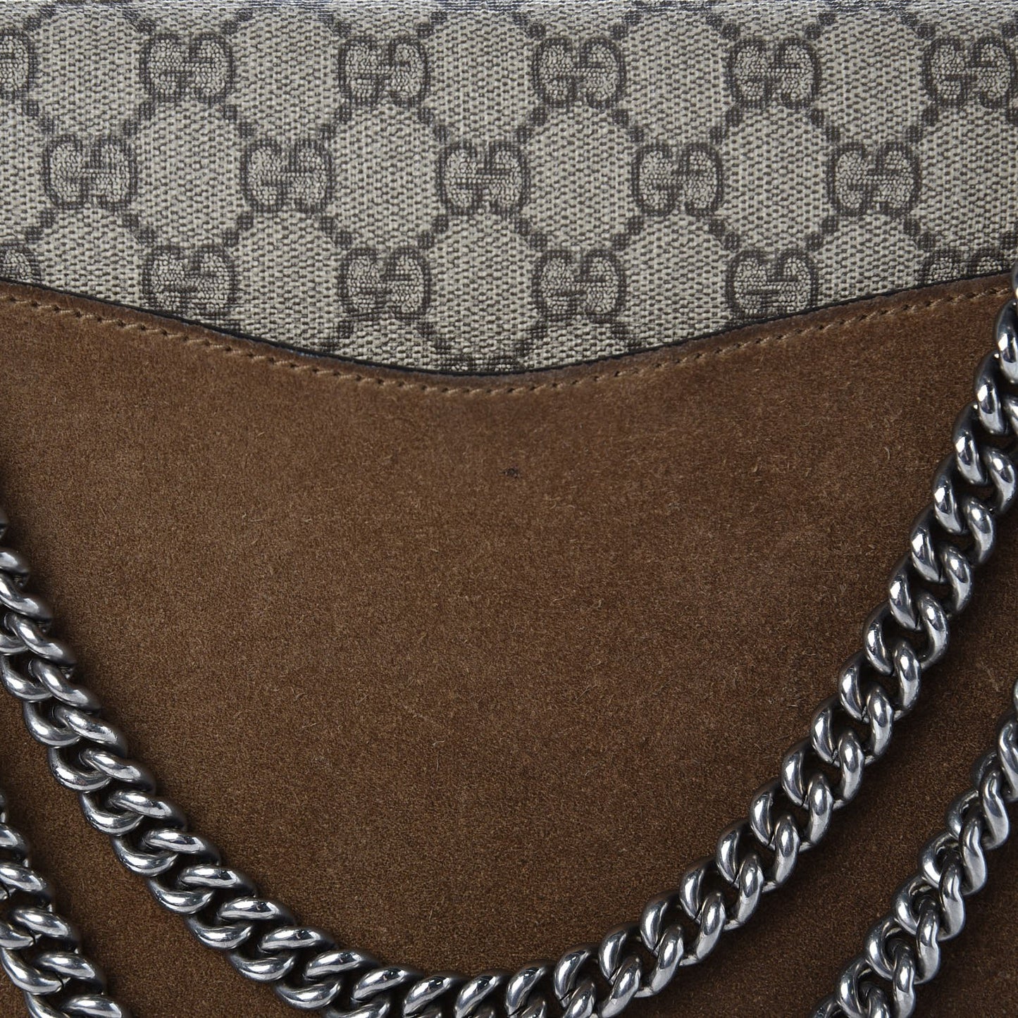 GG Supreme Monogram Medium Dionysus Shoulder Bag Taupe