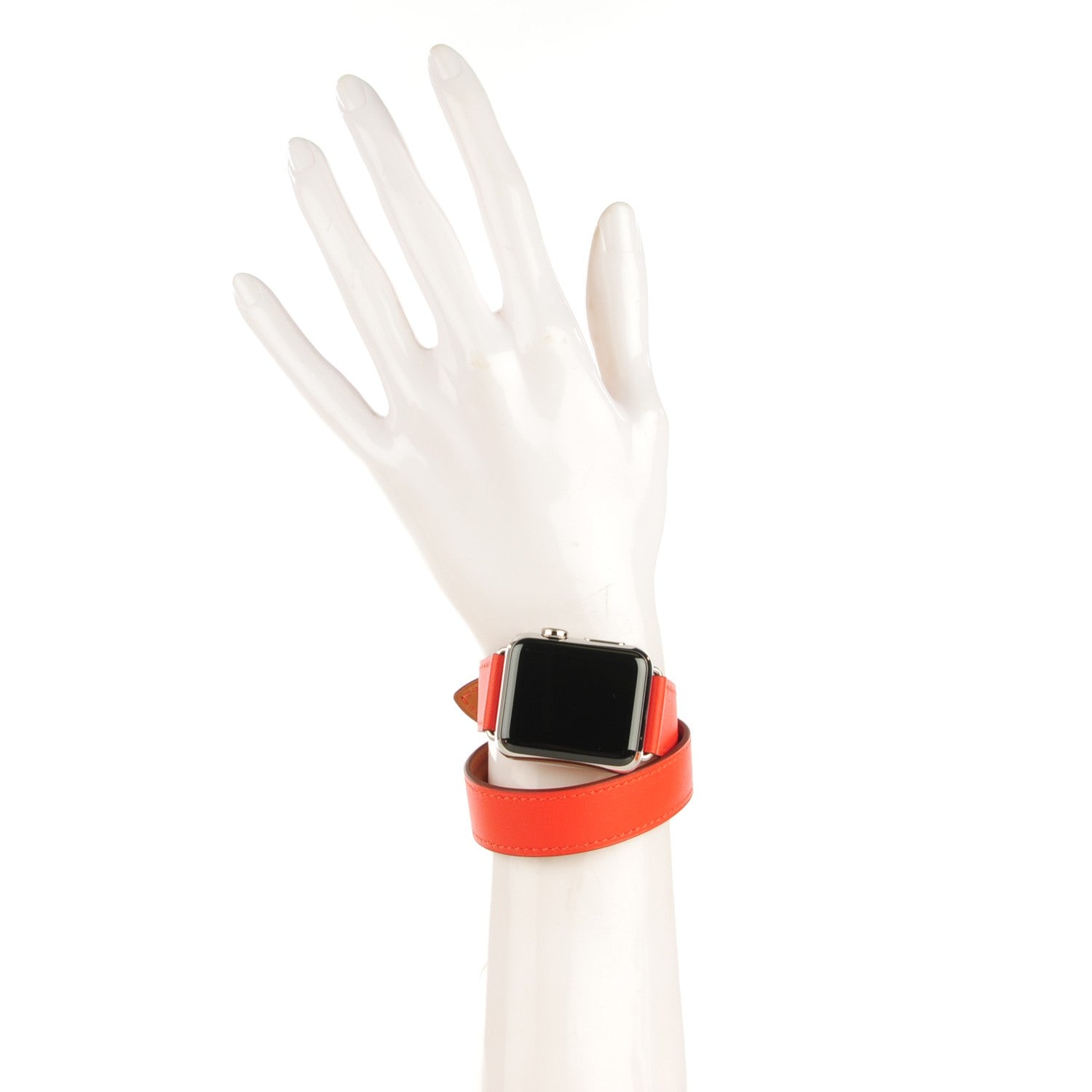 Hermes Veau Swift 38mm Apple Watch Double Tour Capucine 2 of 9