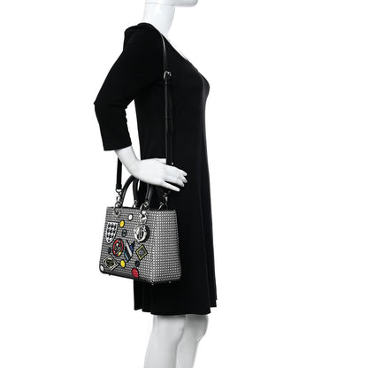Christian Dior Micro-Cannage Smooth Calfskin Medium Lucky Badges Lady Dior Multicolor 2 of 13