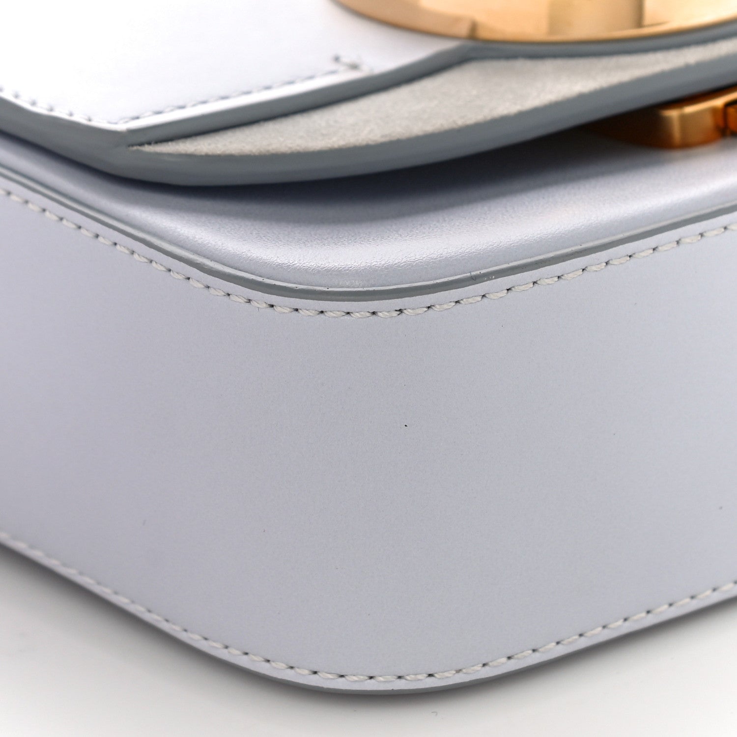 Chloe Shiny Calfskin Suede Mini C Double Carry Cloudy Blue 8 of 9