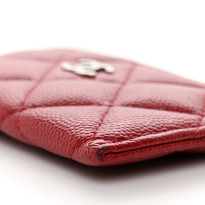 Chanel Caviar Quilted Card Holder Red 10 of 11