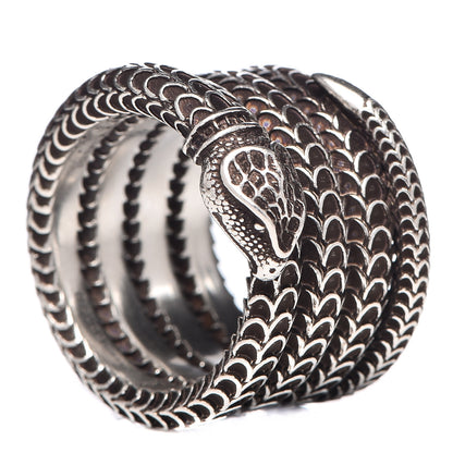 Gucci Sterling Silver Garden Snake Wrap Ring 57 8 1 of 5