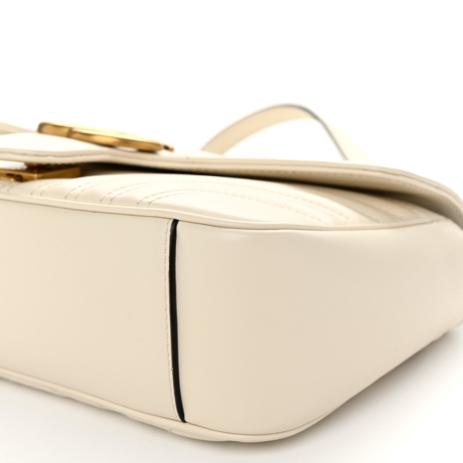 Gucci Calfskin Matelasse Small GG Marmont Shoulder Bag White 10 of 10