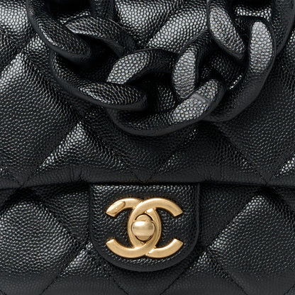 Chanel Caviar Quilted Funky Match Mini Flap Black 9 of 11
