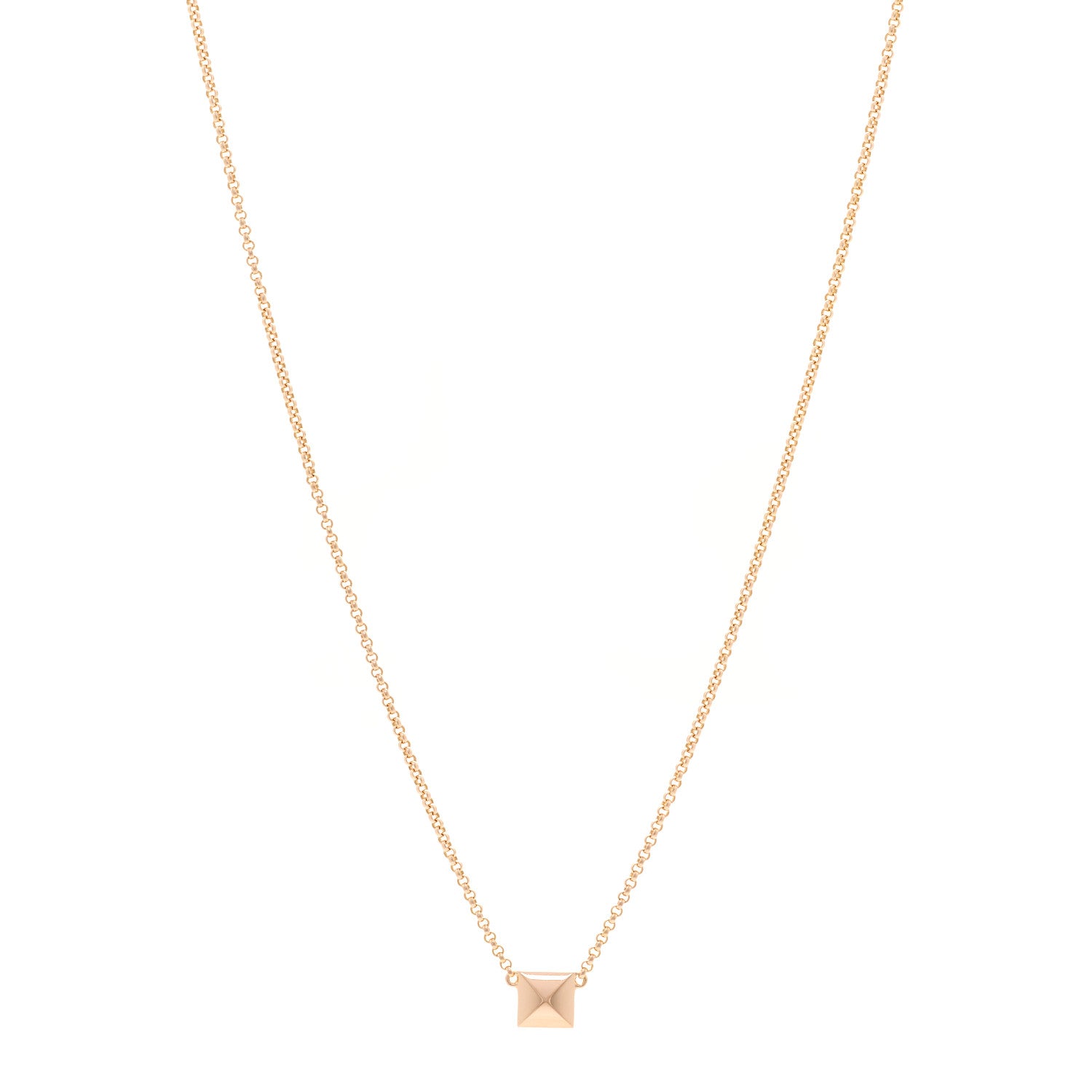 Hermes 18K Rose Gold Clou d'H Pendant Necklace 1 of 4
