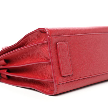 Saint Laurent Grained Calfskin Baby Sac De Jour Souple Red 9 of 11