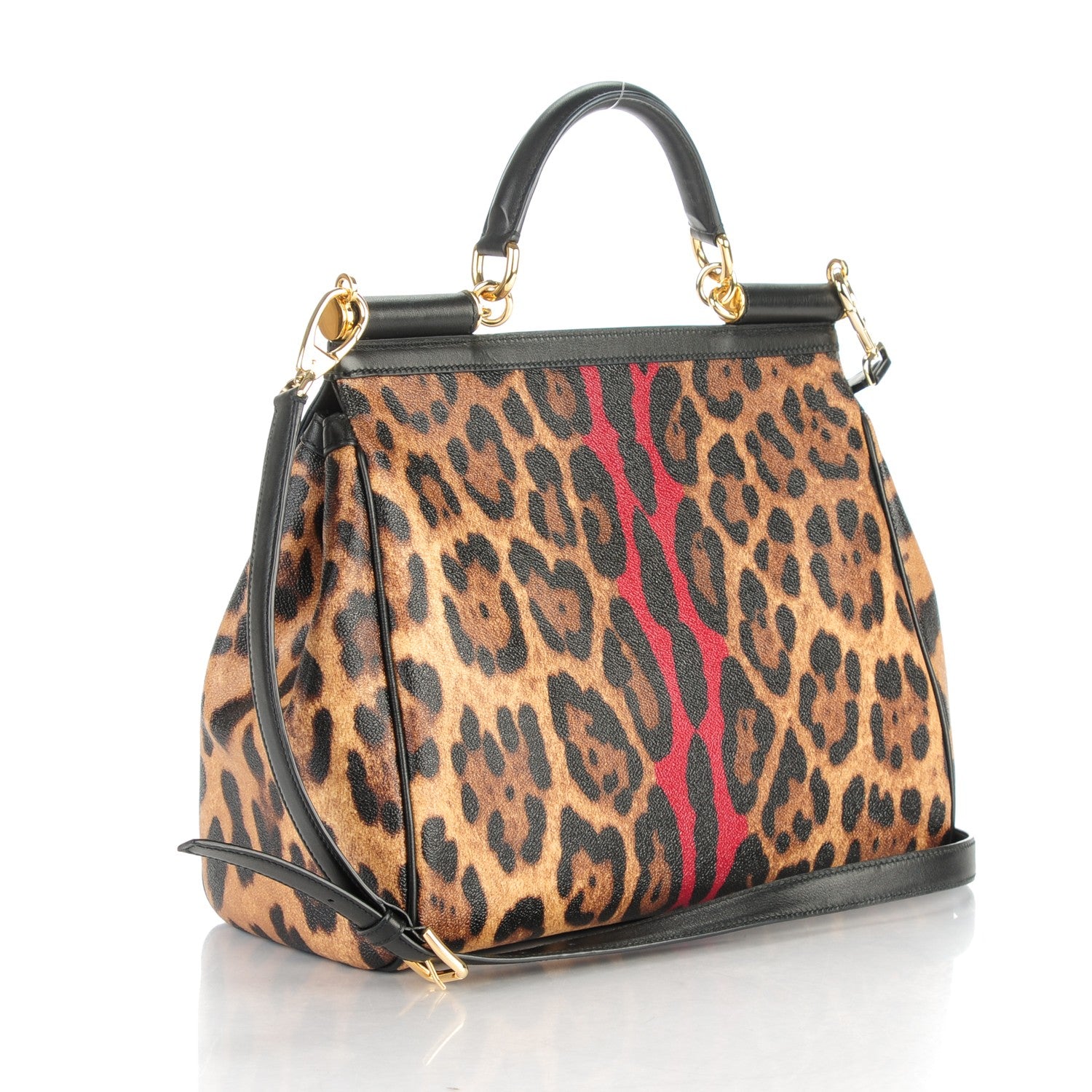 Dolce & Gabbana Leo Crepe Large Miss Sicily Leo Stripe Satchel 3 of 6