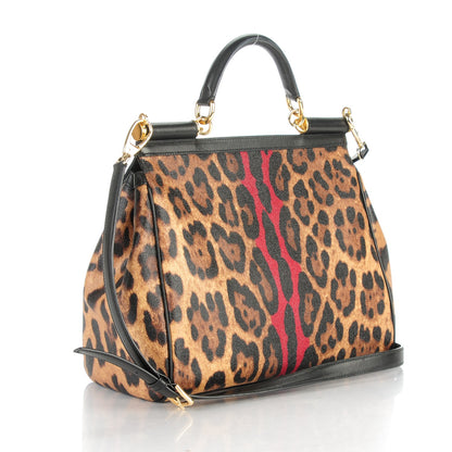 Dolce & Gabbana Leo Crepe Large Miss Sicily Leo Stripe Satchel 3 of 6
