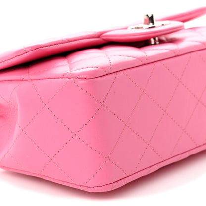 Chanel Lambskin Quilted Mini Rectangular Flap Pink 9 of 17