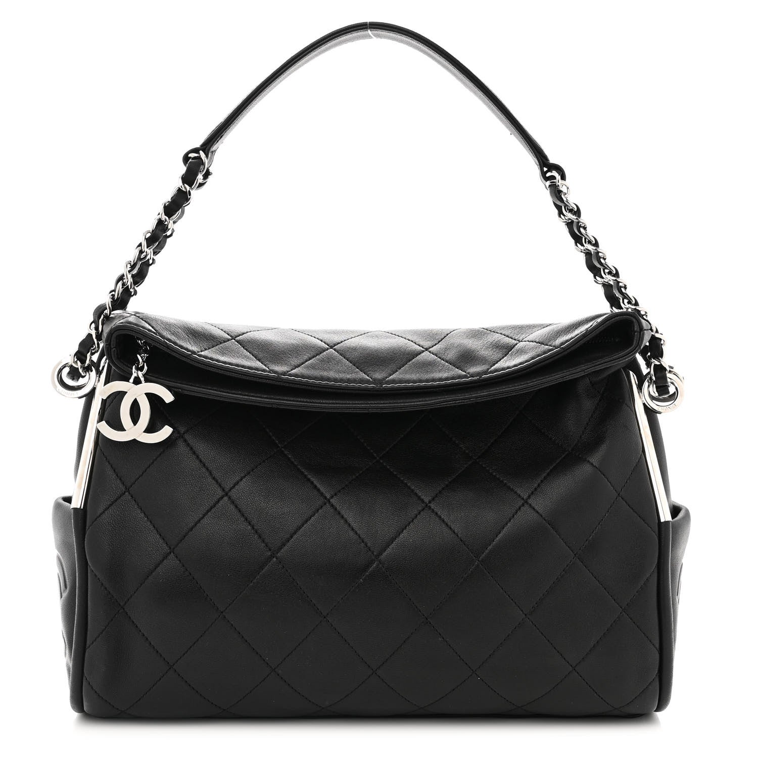 Chanel Lambskin Stitched Medium Ultimate Soft Tote Black 1 of 11