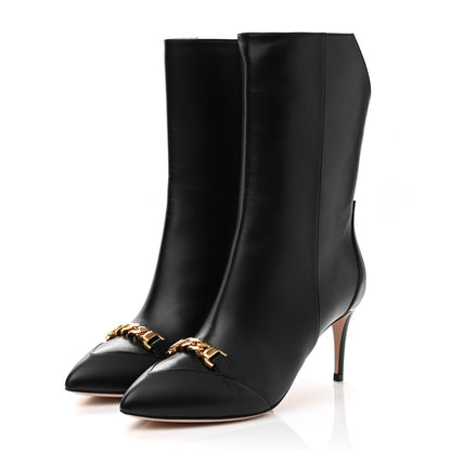 Gucci Nappa Mid Ankle Boots 38.5 Black 3 of 9