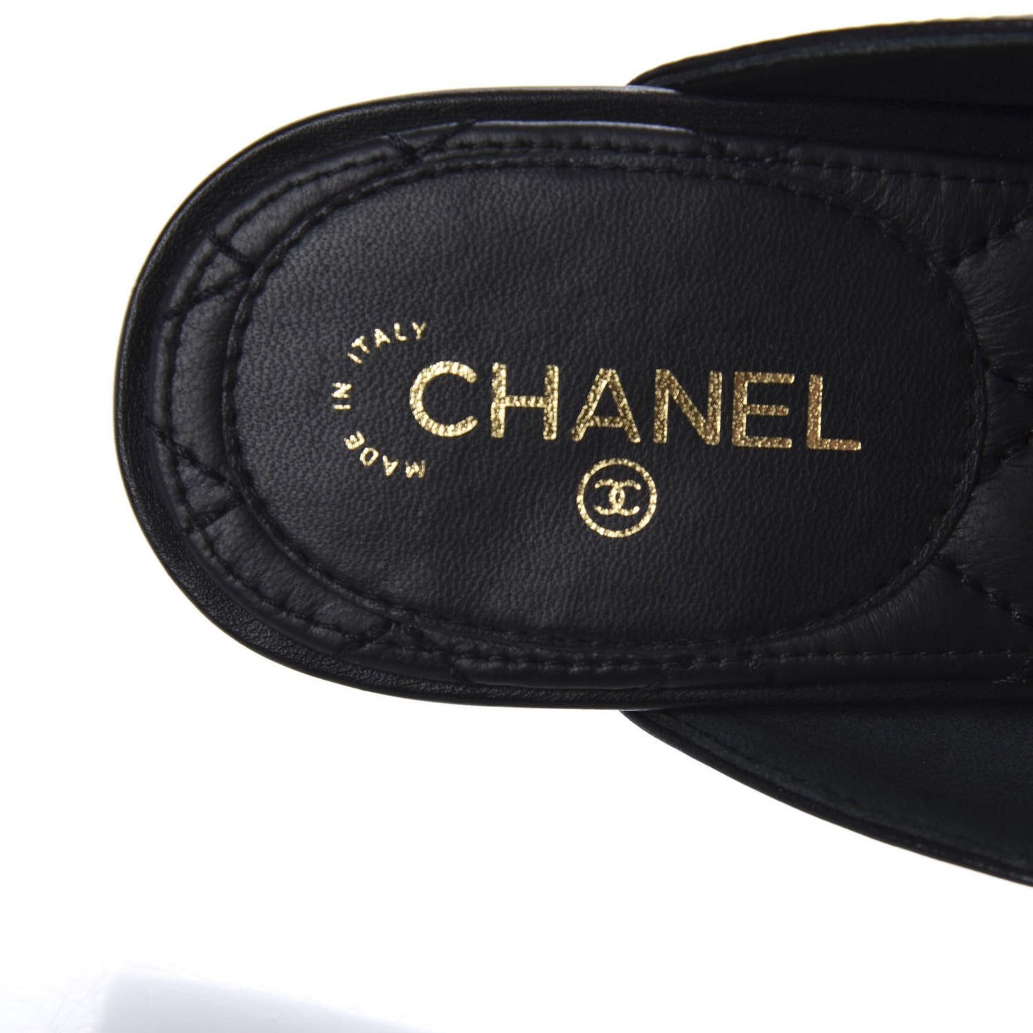 Lambskin Chain Braided Mules 40 Black