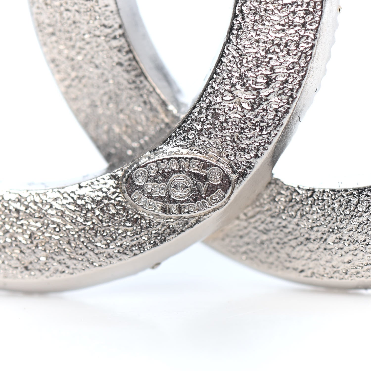 Chanel Baguette Crystal CC Brooch Silver 3 of 3
