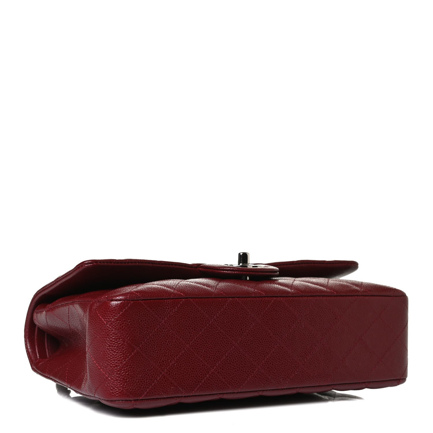 Chanel Caviar Quilted Medium Double Flap Dark Red 4 of 12