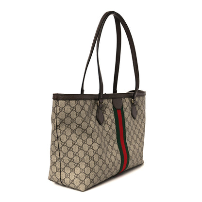 Gucci GG Supreme Monogram Medium Ophidia Shopping Tote Brown 3 of 11