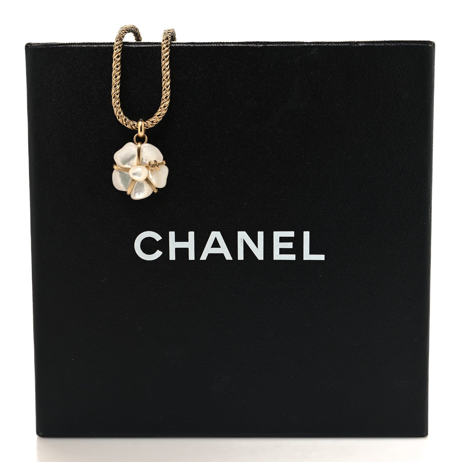 Chanel Pearl CC Camellia Flower Necklace White 6 of 6