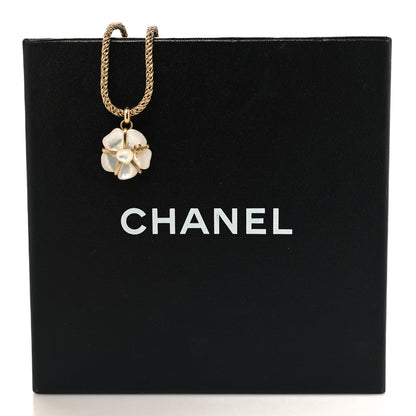 Chanel Pearl CC Camellia Flower Necklace White 6 of 6