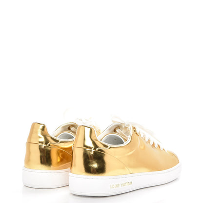 Louis Vuitton Metallic Calfskin Frontrow Sneakers 37.5 Gold 4 of 10