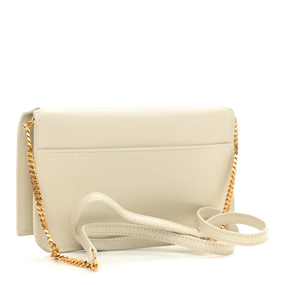 Saint Laurent Smooth Calfskin Monogram Phone Holder Crossbody Blanc Vintage 3 of 11