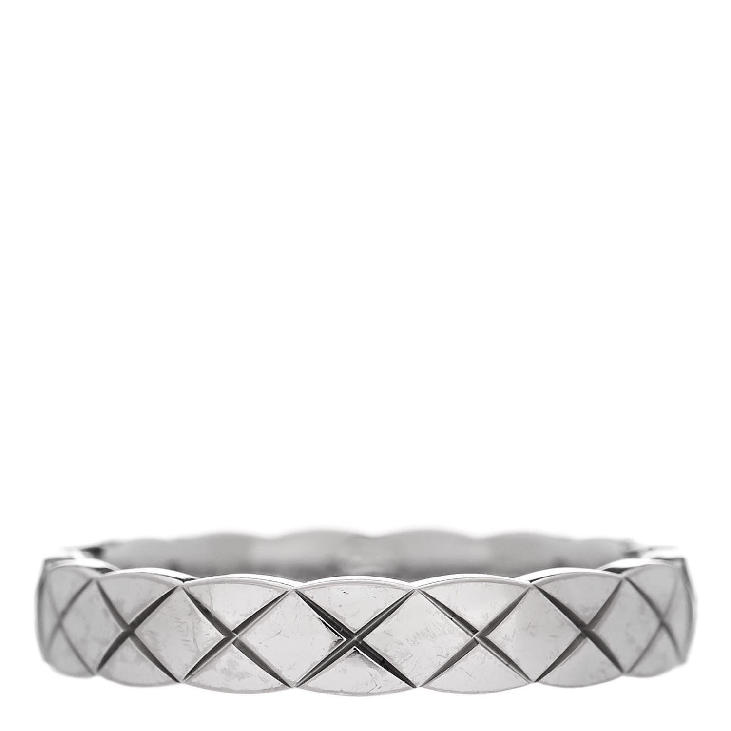 Chanel 18K White Gold Mini Coco Crush Ring 48 4.5 1 of 5
