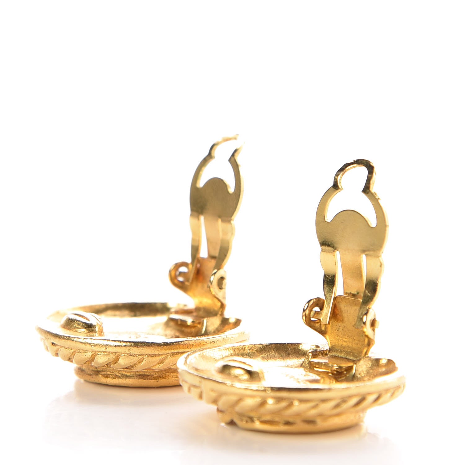 Chanel CC Clip On Earrings Gold 3 of 4