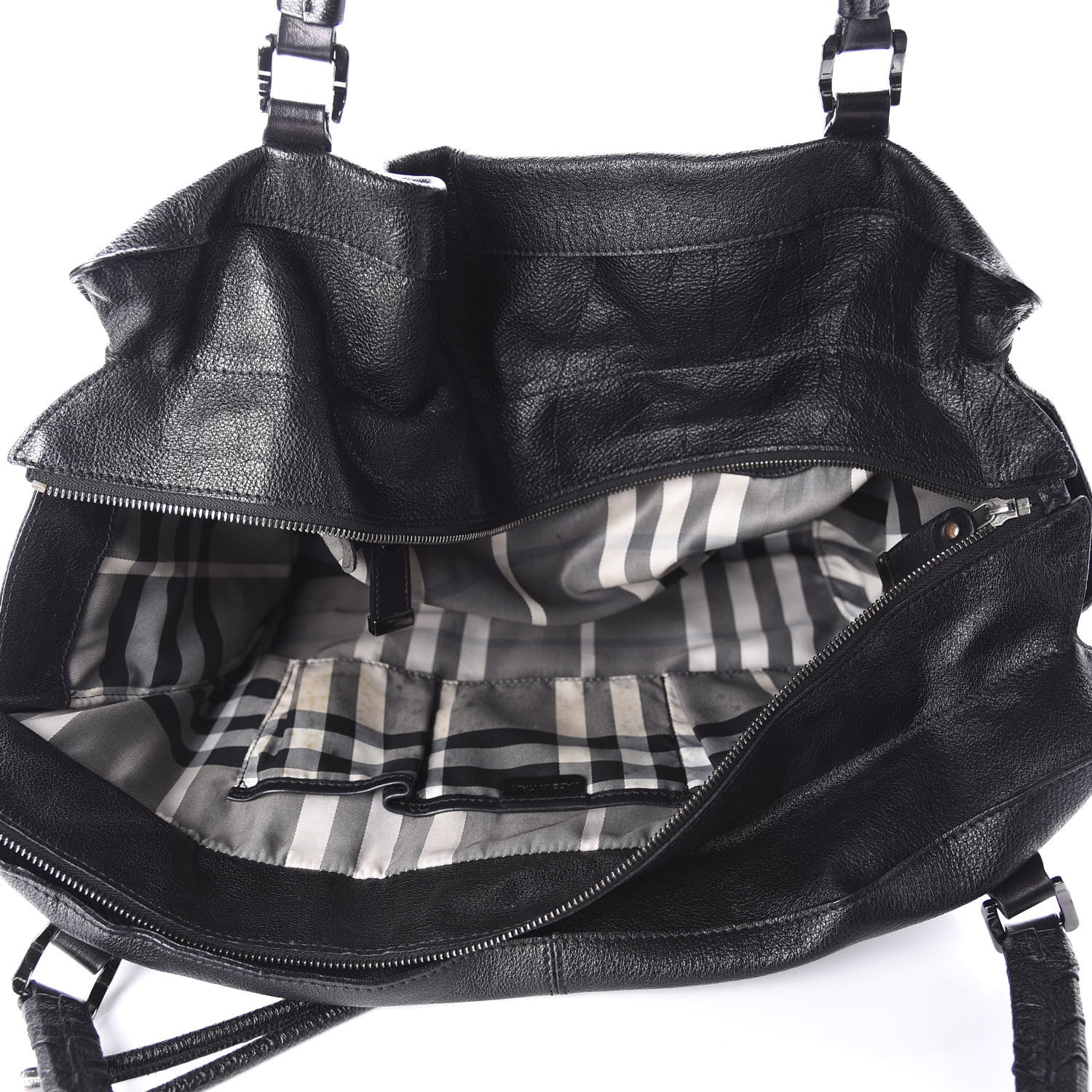 Burberry Calfskin Drawstring Tote Black 5 of 13