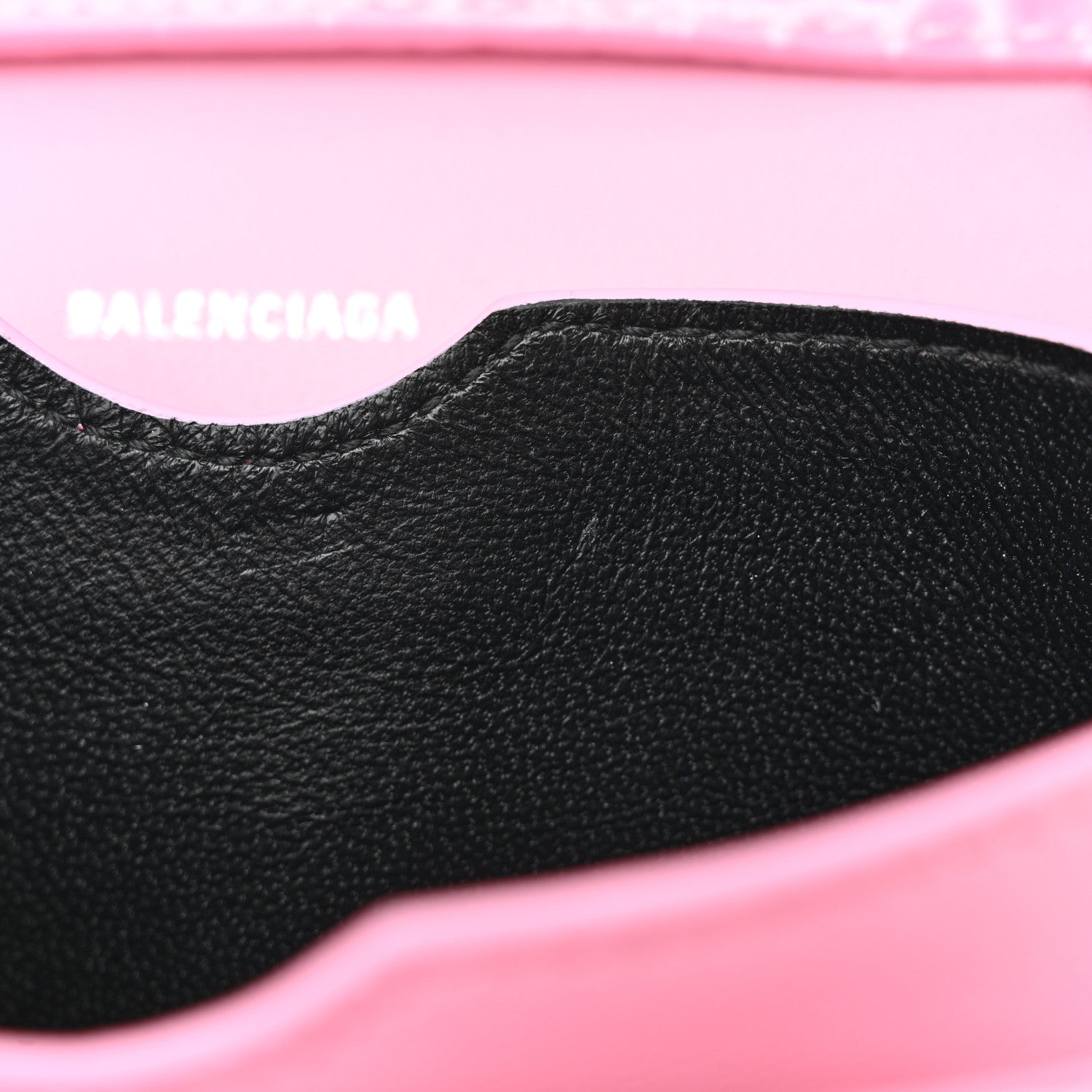 Balenciaga Shiny Calfskin Crocodile Embossed Small B Crossbody Bag Pink 12 of 12
