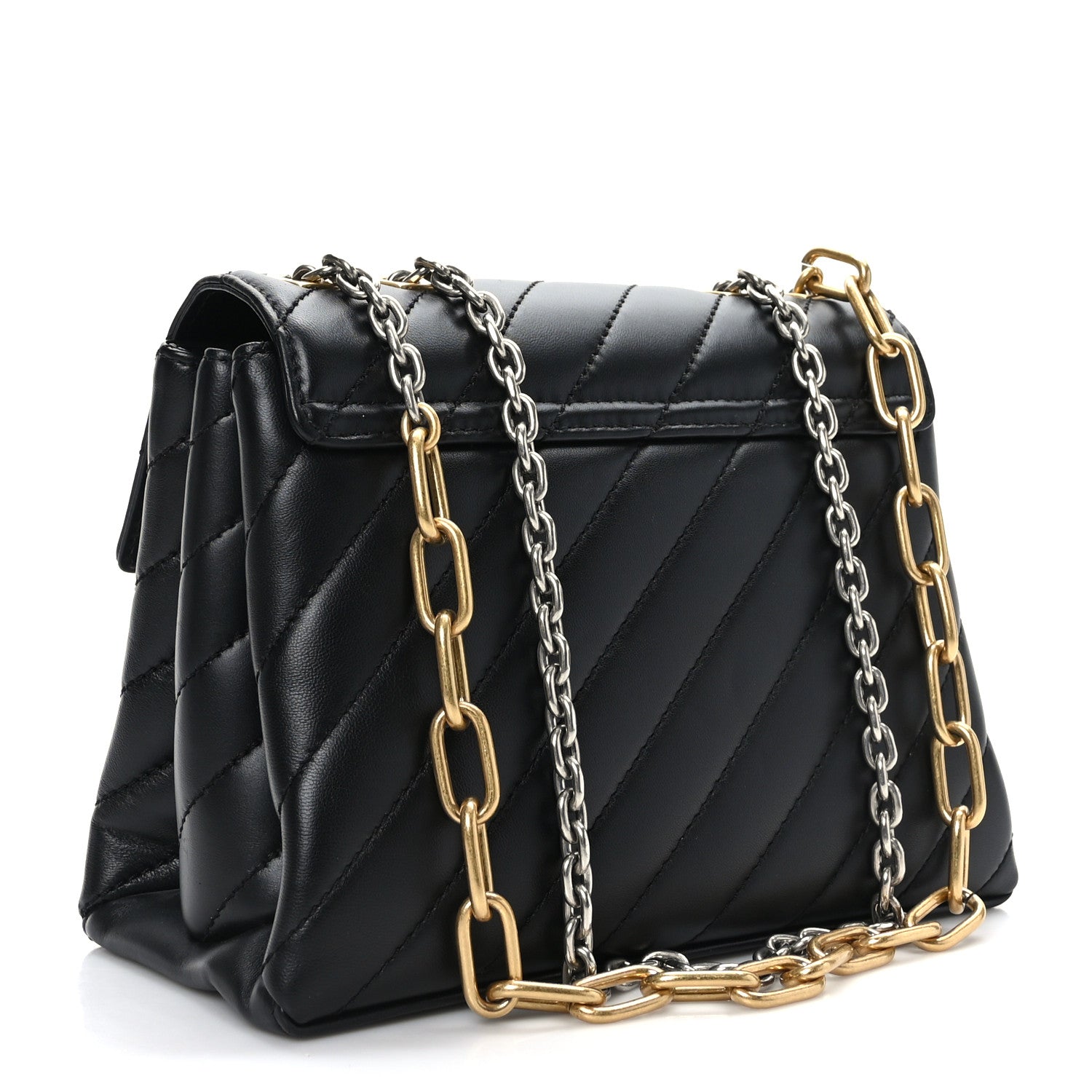 Off-White Calfskin Diagonal Quilted Jackhammer 24 Shoulder Bag Black 3 of 8