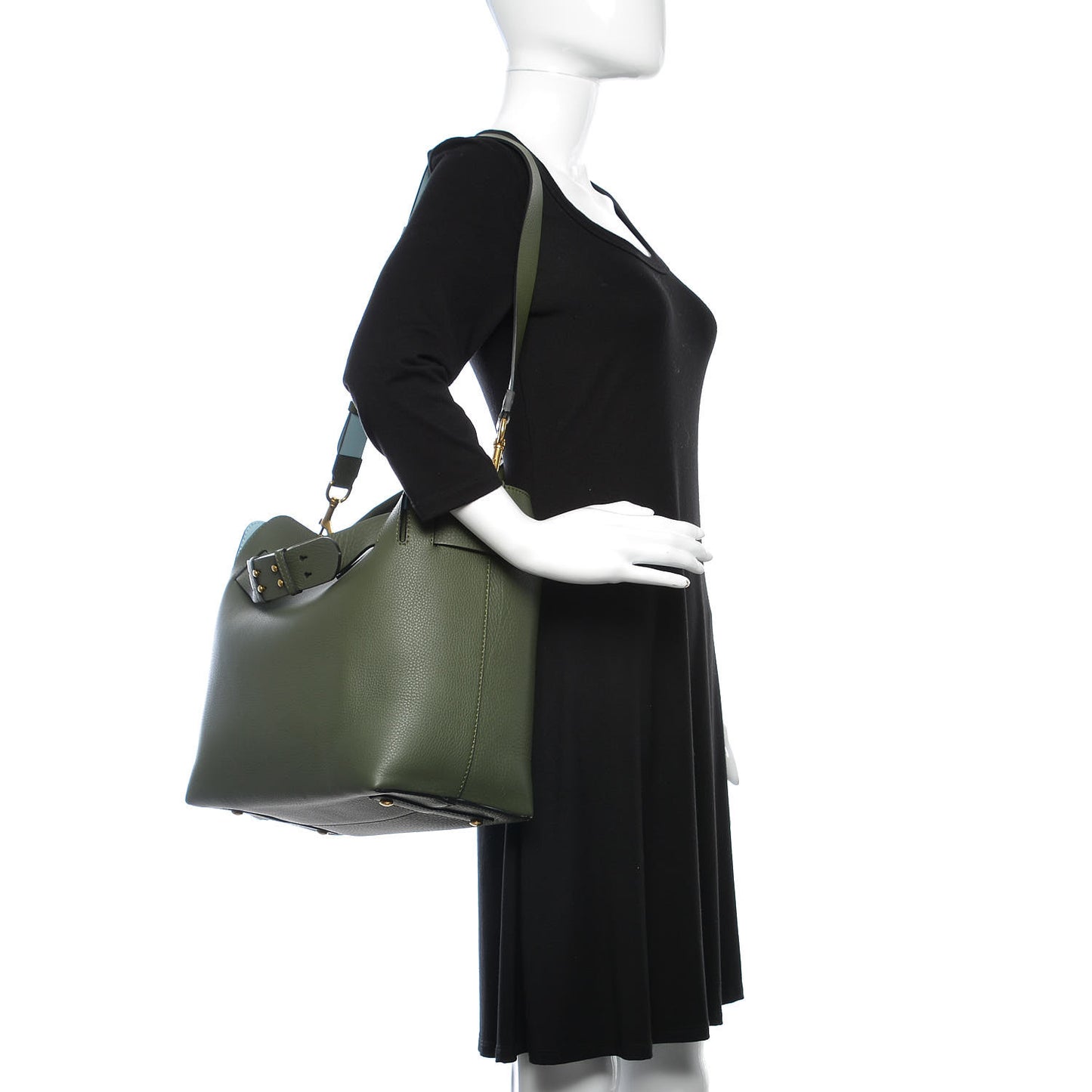 Soft Grain Calfskin Medium Belt Bag Sage Green