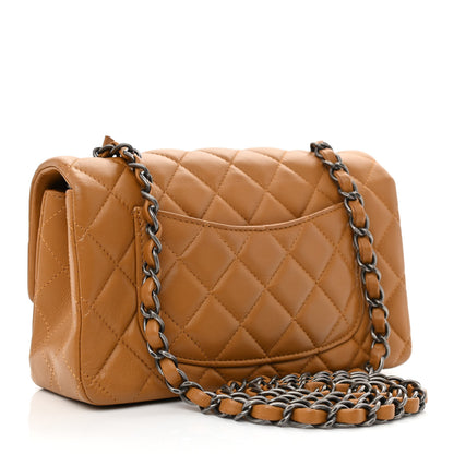 Chanel Lambskin Quilted Mini Rectangular Flap Camel 3 of 10