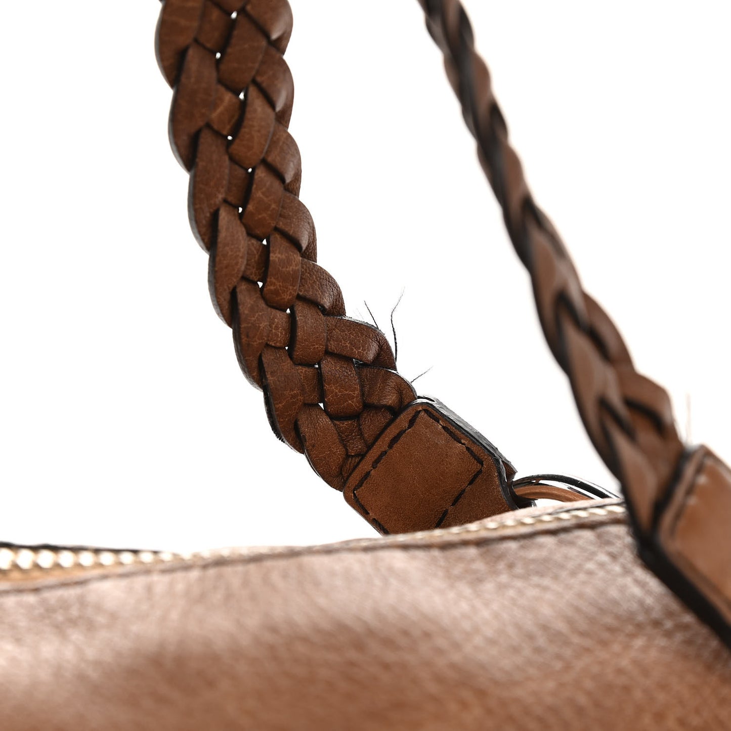 Calfskin Large Bamboo Bar Shoulder Bag Light Brown