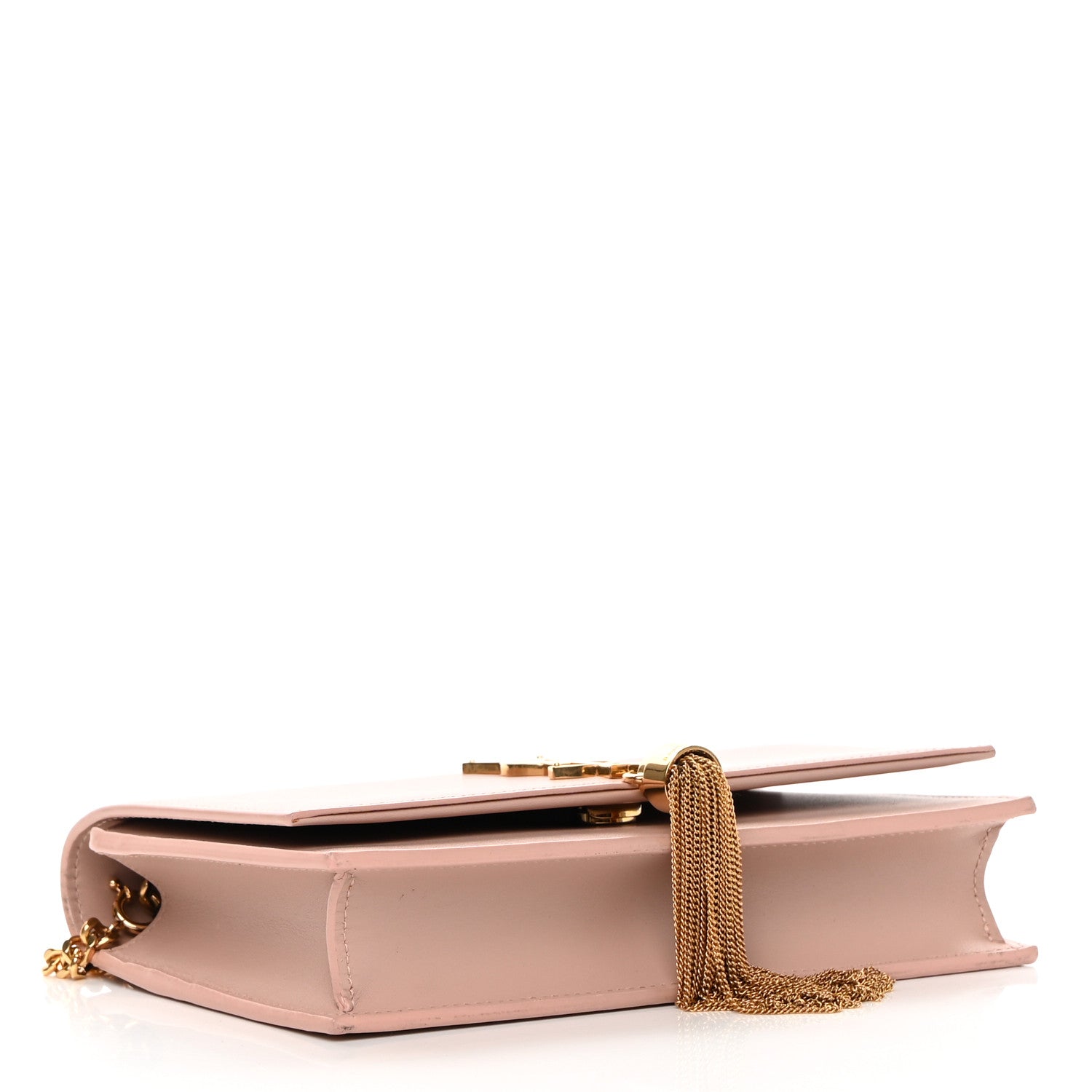 Saint Laurent Smooth Calfskin Classic Monogram Kate Tassel Chain Wallet Marble Pink 3 of 13