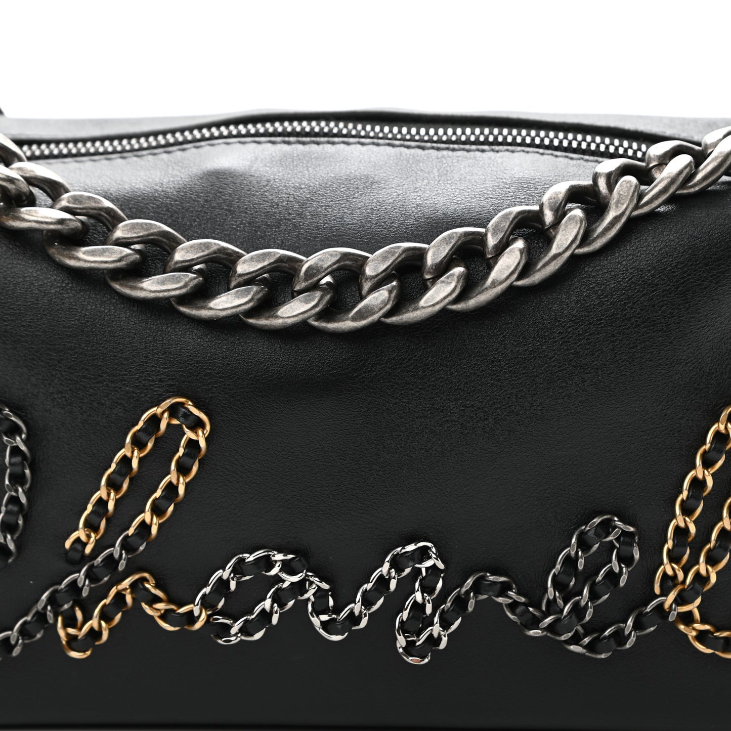 Calfskin Chain 20s Signature Hobo Black