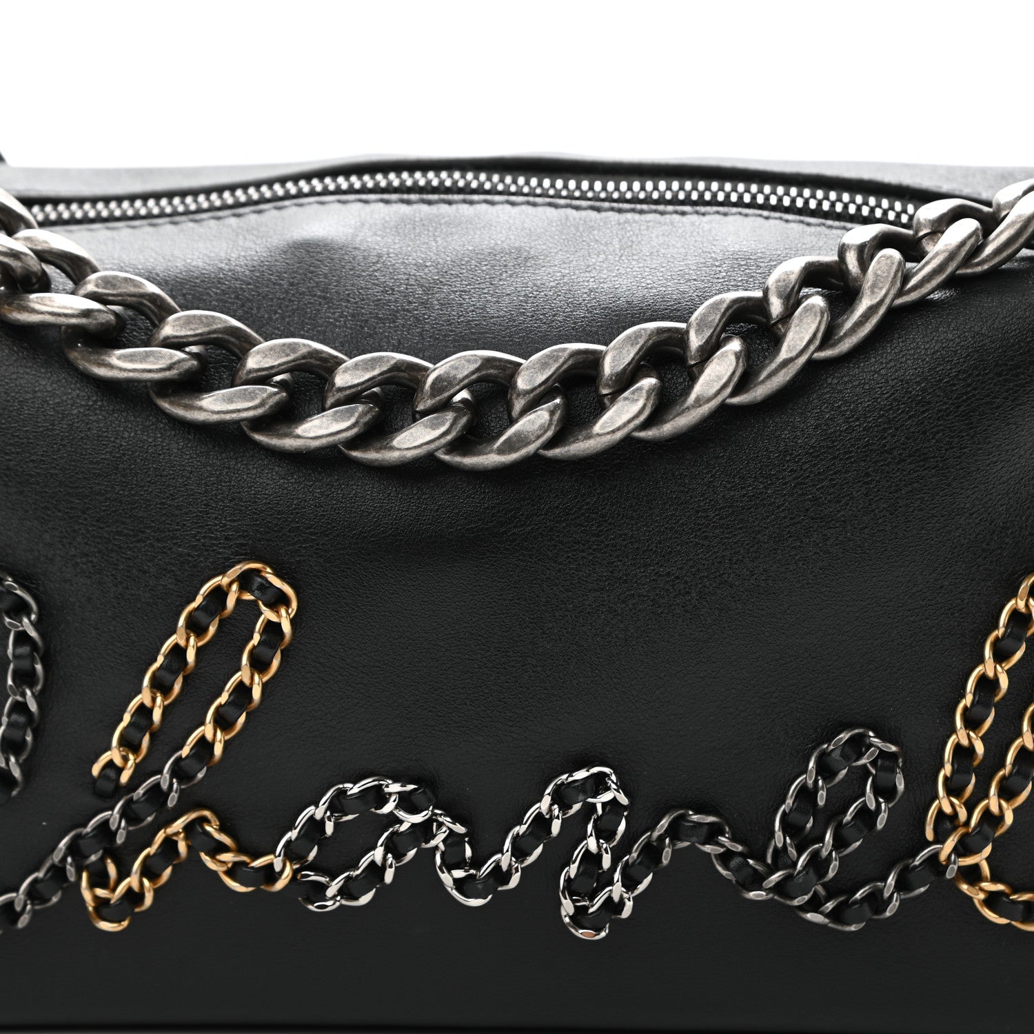 Chanel Calfskin Chain 20s Signature Hobo Black 8 of 11