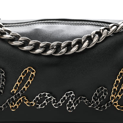Chanel Calfskin Chain 20s Signature Hobo Black 8 of 11
