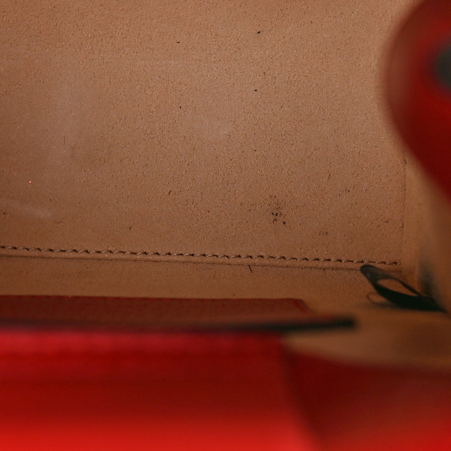 Gucci Textured Dollar Calfskin Web Mini Diana Tote Bag Red 11 of 11