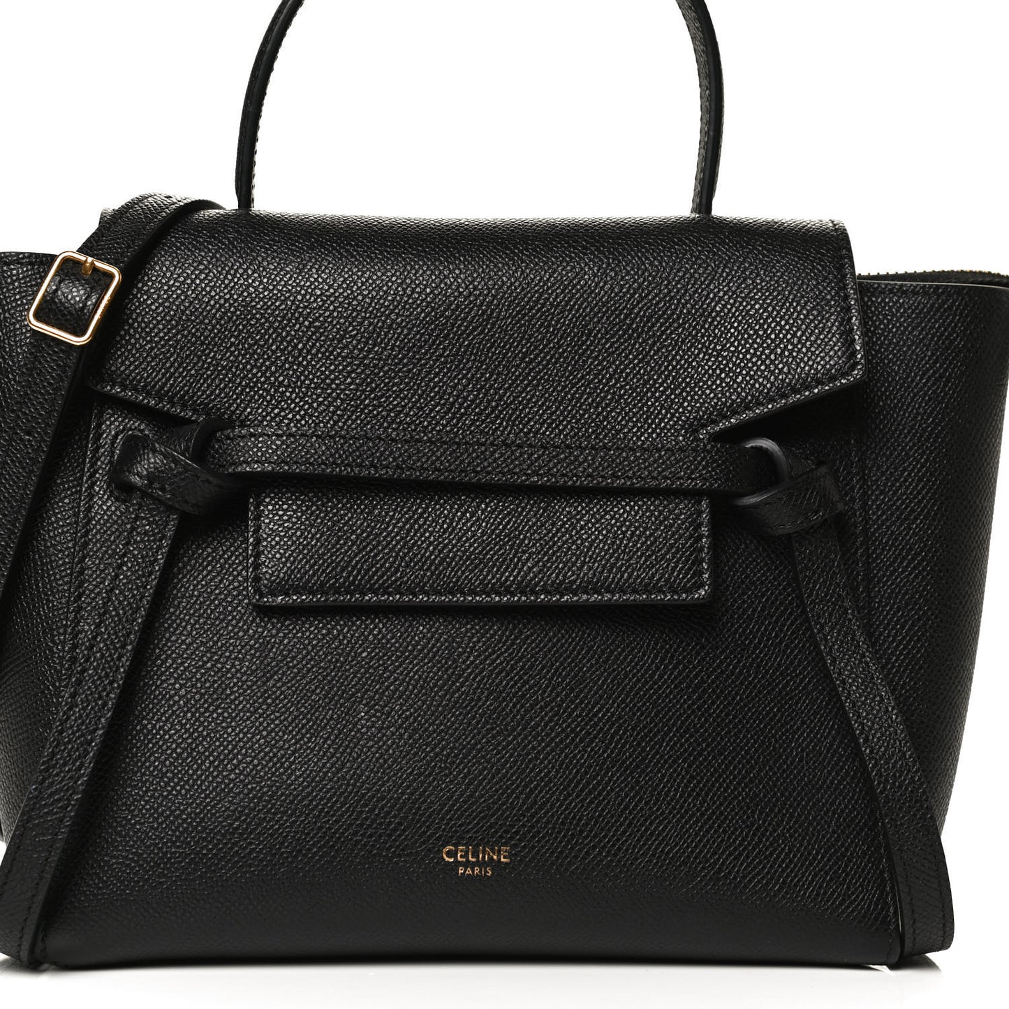 Grained Calfskin Nano Belt Bag Black