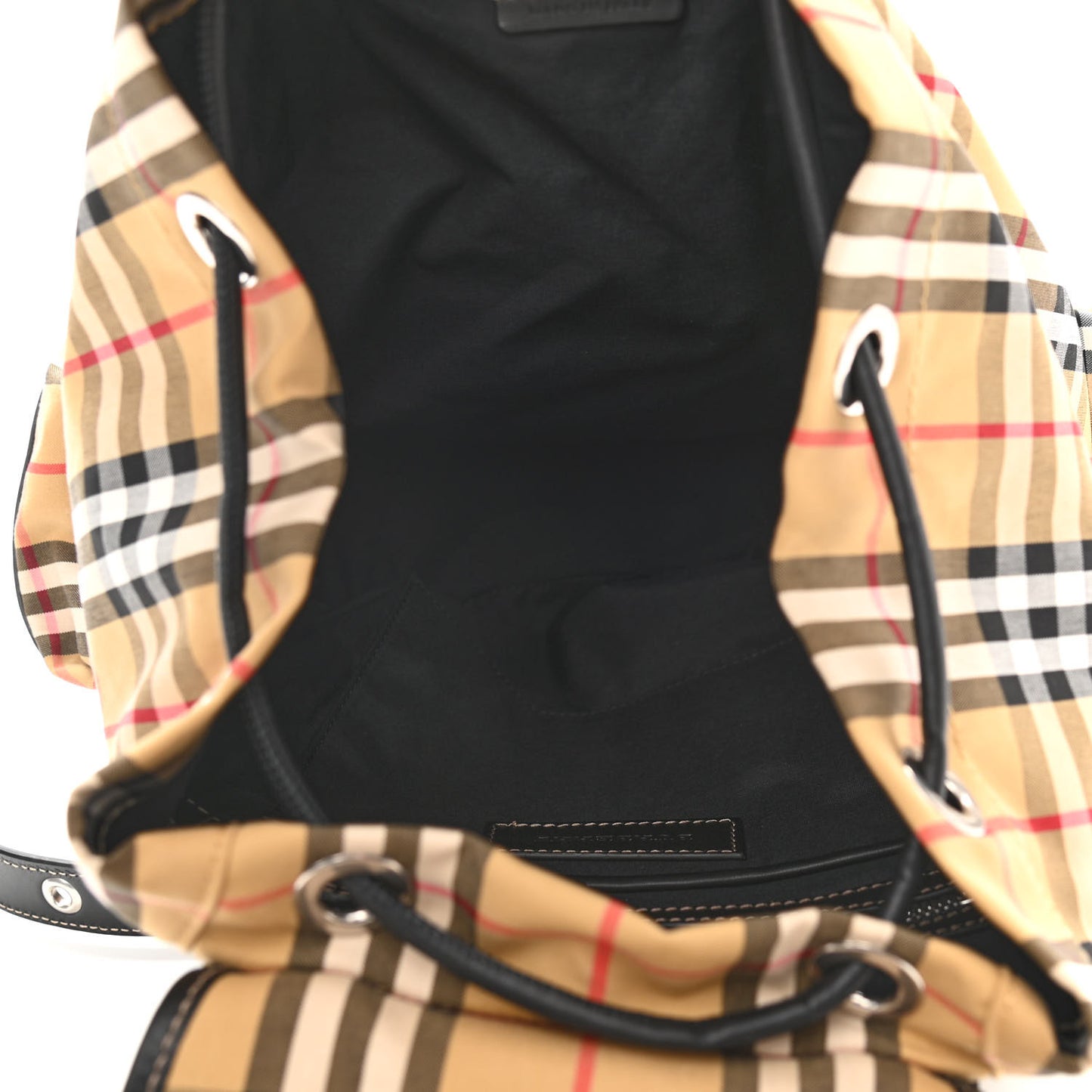Nylon Vintage Check Medium Rucksack Backpack Antique Yellow