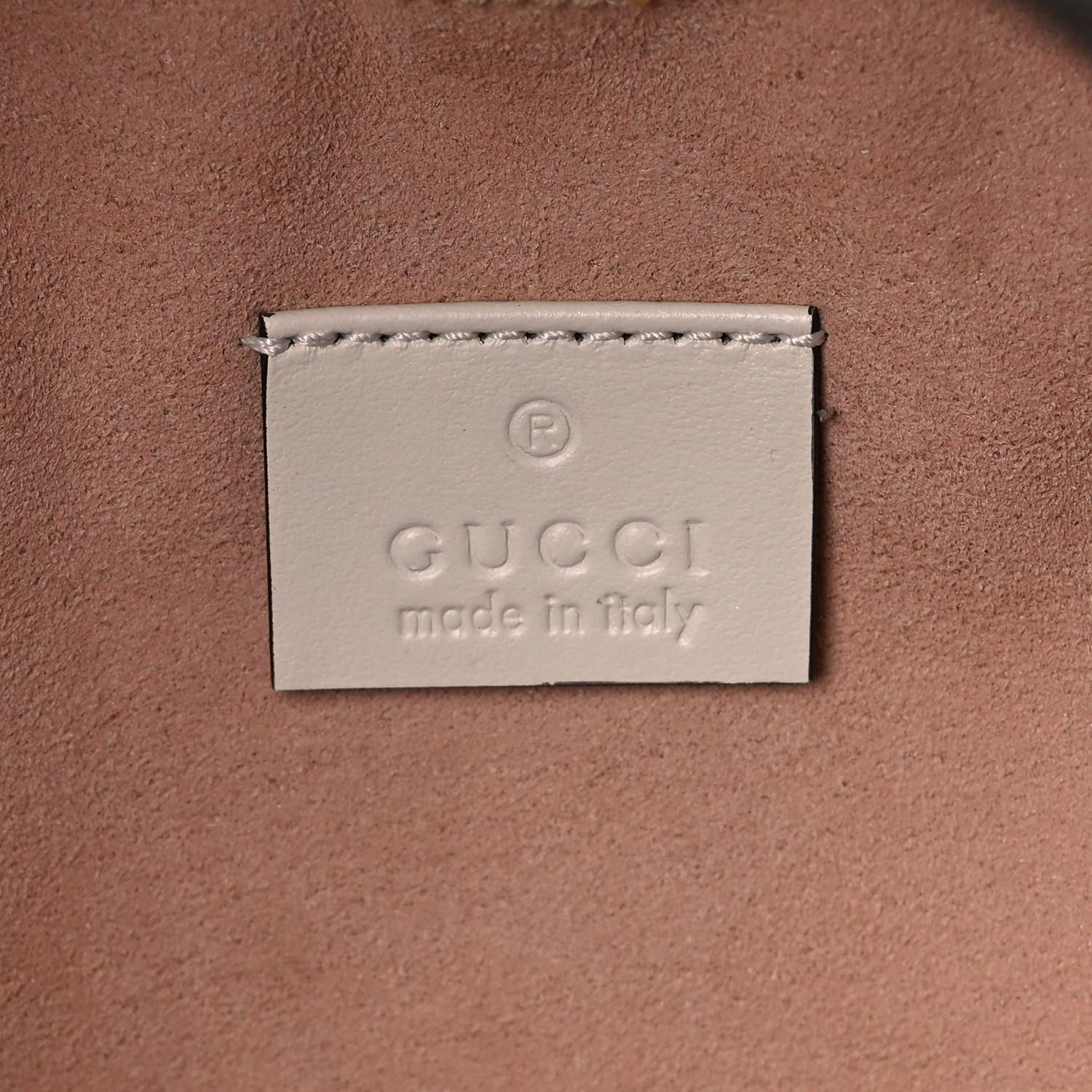 Gucci Calfskin Matelasse Mini GG Marmont Round Backpack White 6 of 10