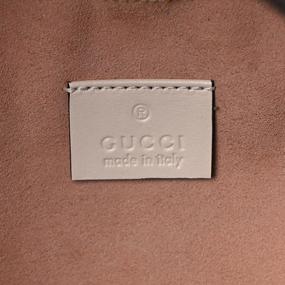 Gucci Calfskin Matelasse Mini GG Marmont Round Backpack White 6 of 10