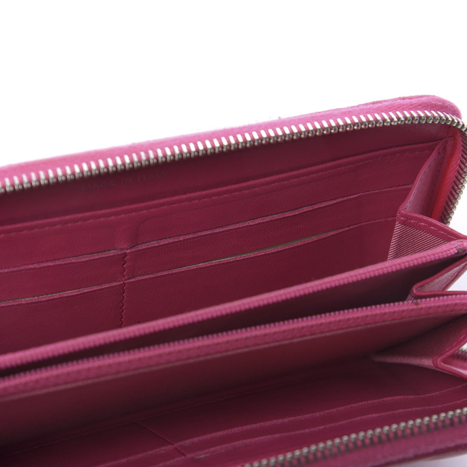 Chanel Lambskin Quilted Large Gusset Zip Around Wallet Pink 13 of 15