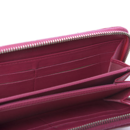 Chanel Lambskin Quilted Large Gusset Zip Around Wallet Pink 13 of 15