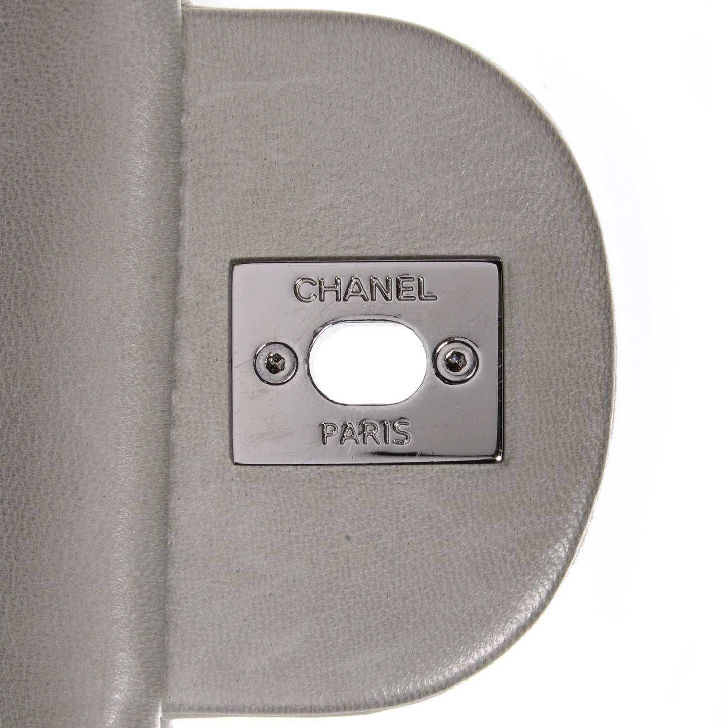 Lambskin Quilted 3 Large Flap Grey