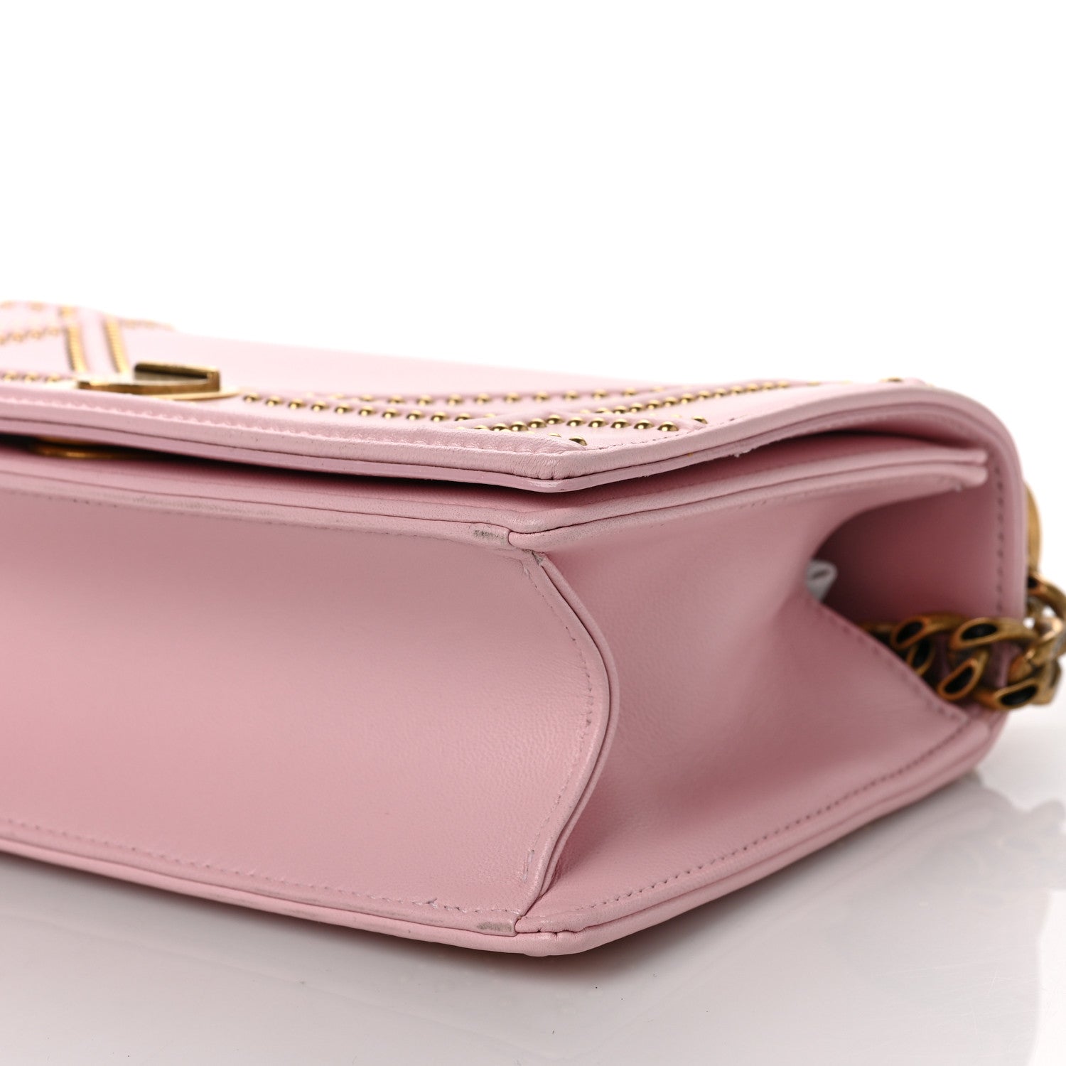 Christian Dior Lambskin Studded Small Diorama Flap Bag Baby Pink 7 of 7