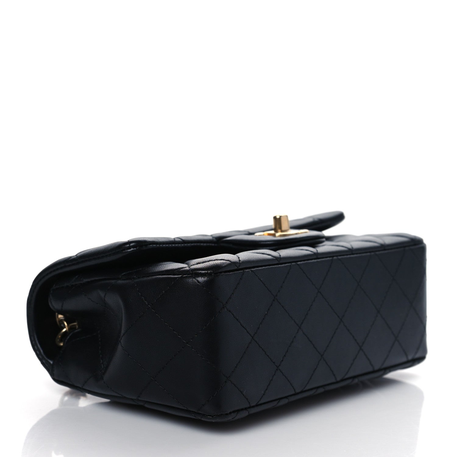 Chanel Lambskin Quilted Mini Rectangular Flap Black 4 of 10